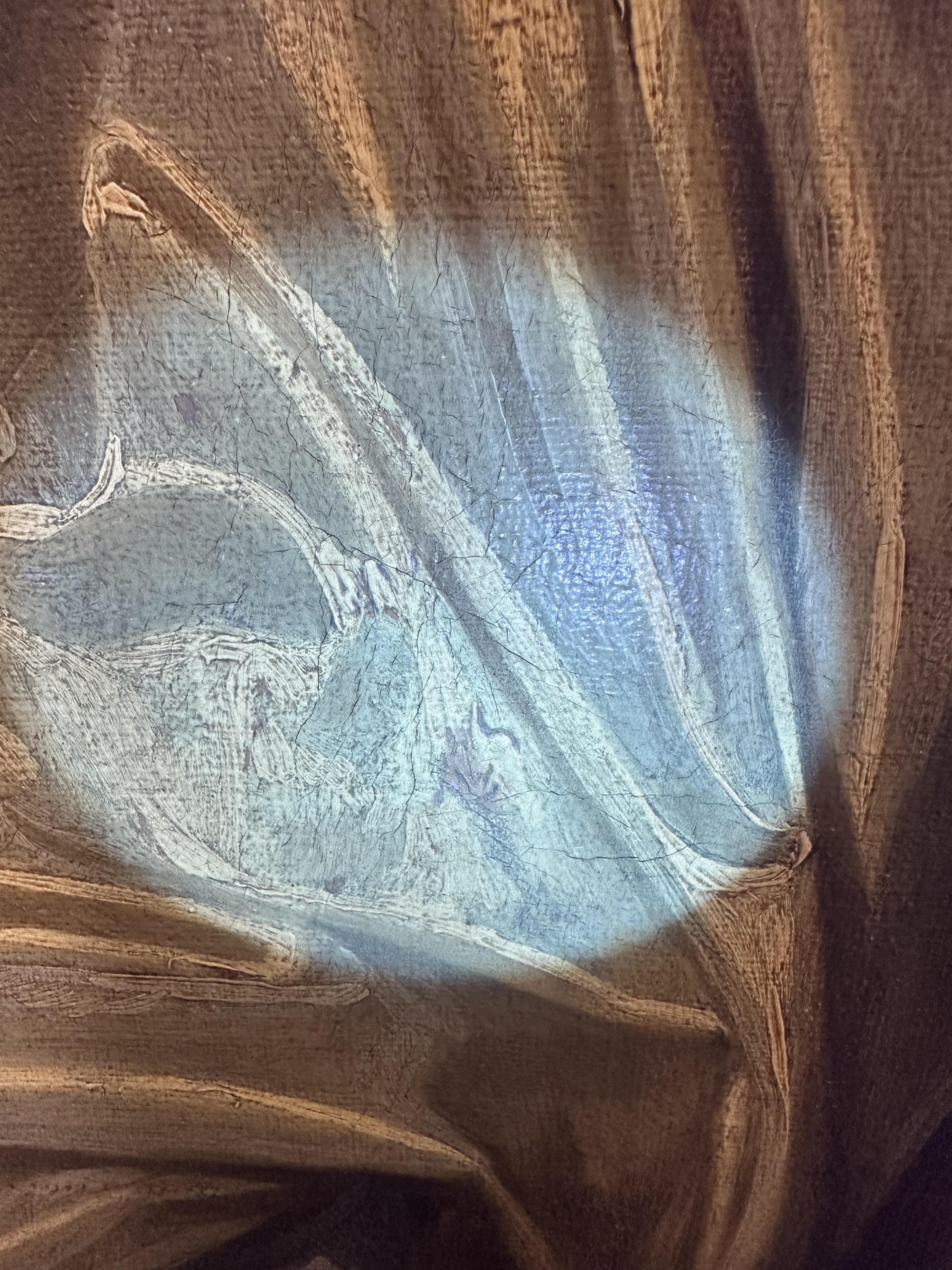 Follower of George Romney, British 1734-1802, A portrait of a young lady with yellow drapery